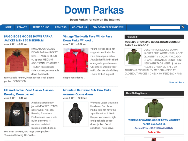 www.downparkas.net