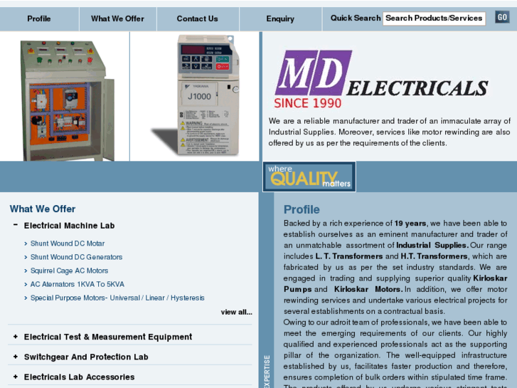 www.mdelectricals.com