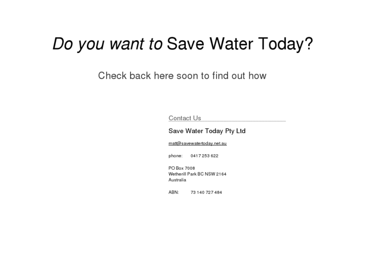 www.savewatertoday.info