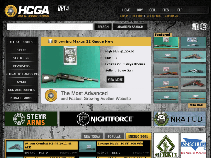 www.highcalibergunauction.com