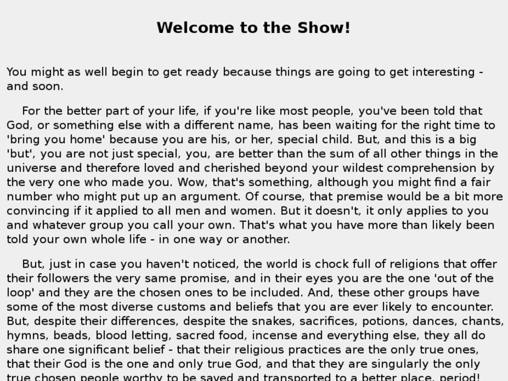 www.welcometotheshow.info