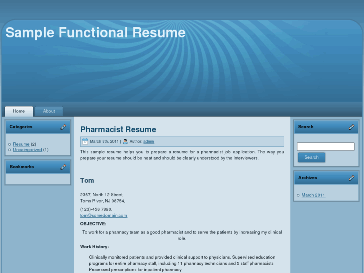 www.samplefunctionalresume.net