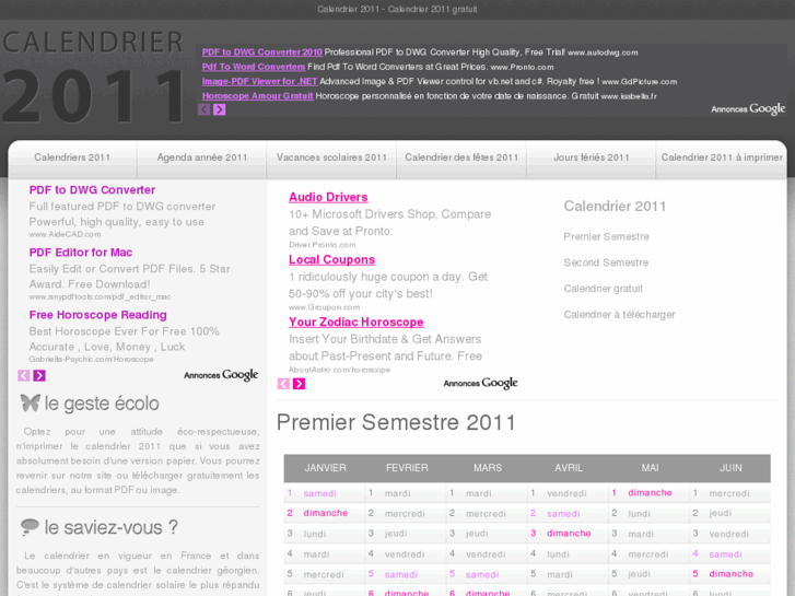 www.calendrier2011.net
