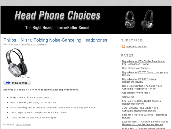 www.headphonechoices.com