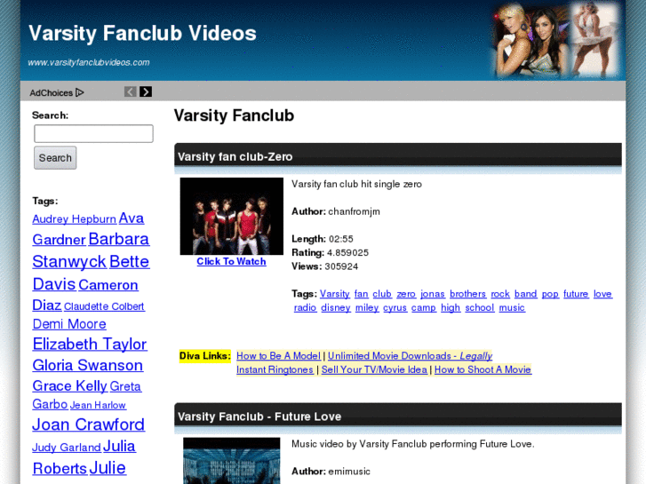 www.varsityfanclubvideos.com