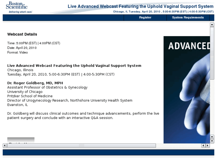 www.advancedupholdwebcast.com