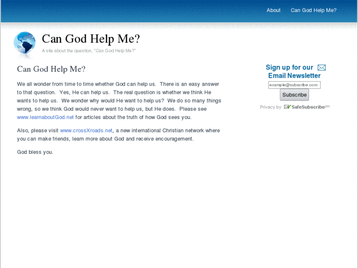 www.cangodhelpme.net