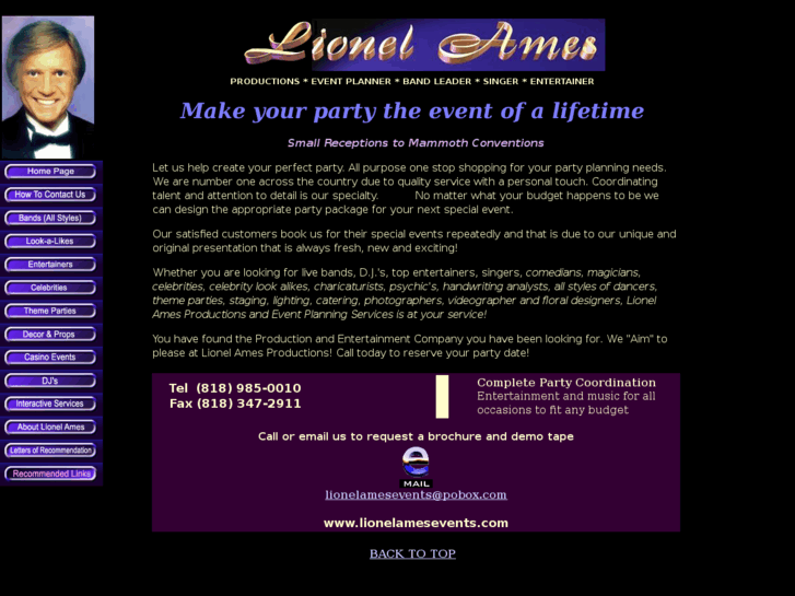 www.lionelamesevents.com