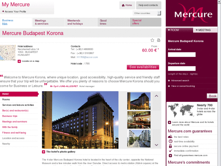 www.mercure-budapest-korona.com