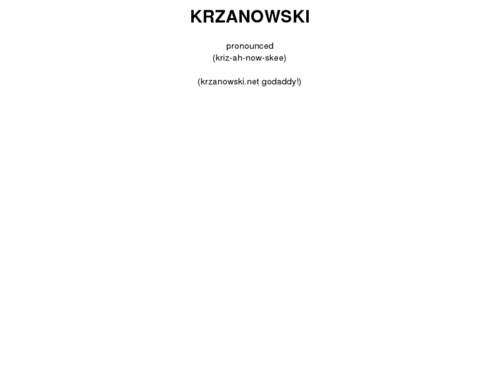 www.krzanowski.net