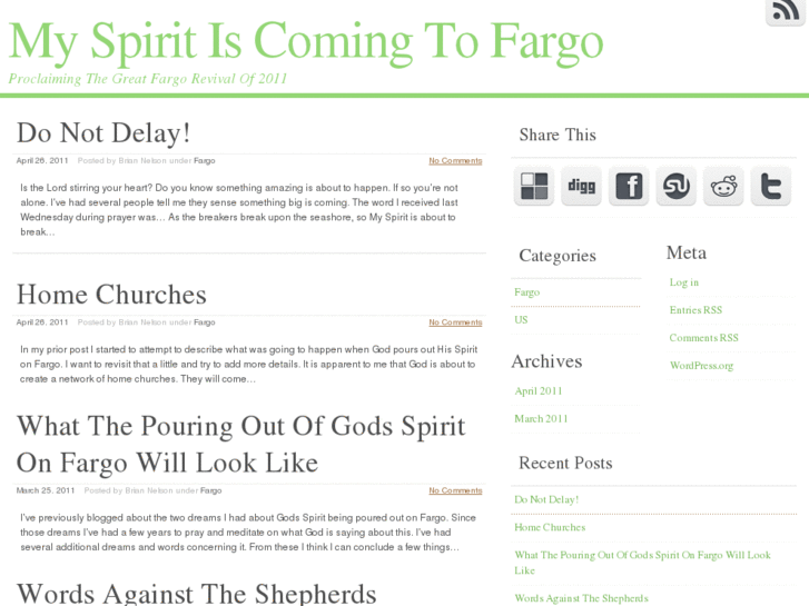 www.myspiritiscomingtofargo.com