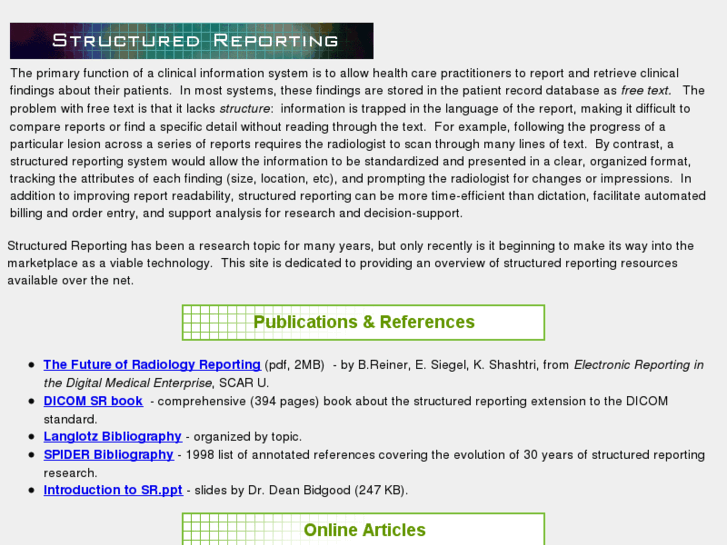 www.structuredreporting.com