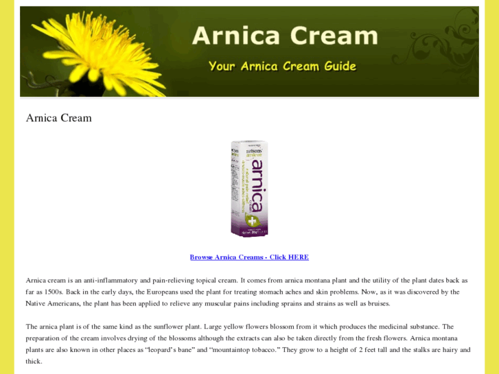 www.arnicacream.org