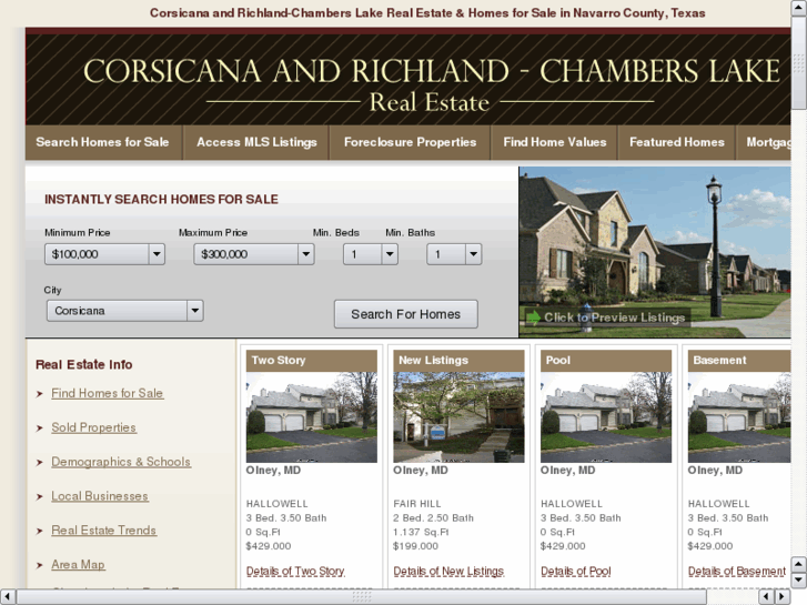 www.corsicanahomesforsale.net