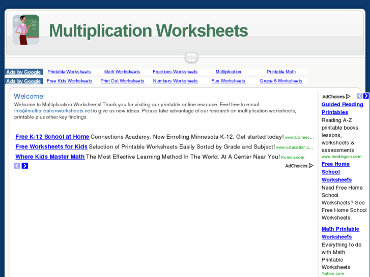 www.multiplicationworksheets.net