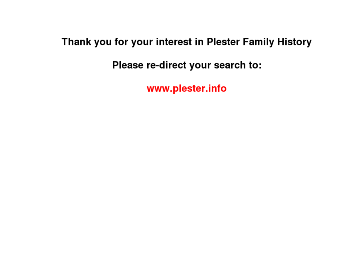 www.plesterfamilyhistory.org