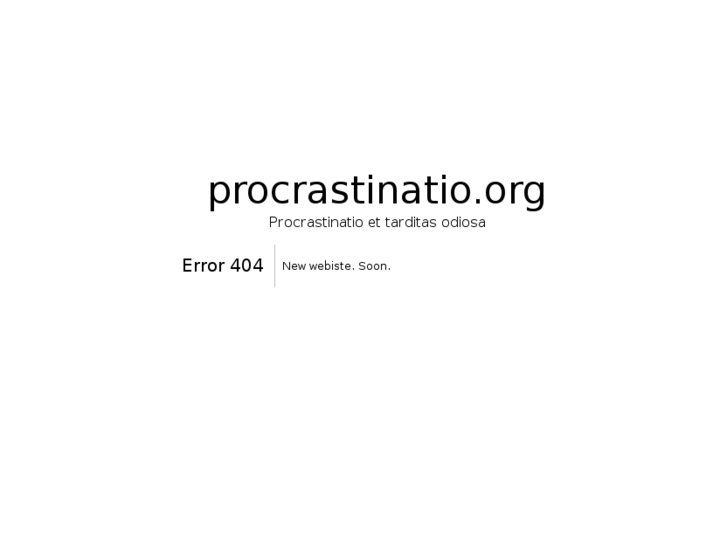 www.procrastinatio.org