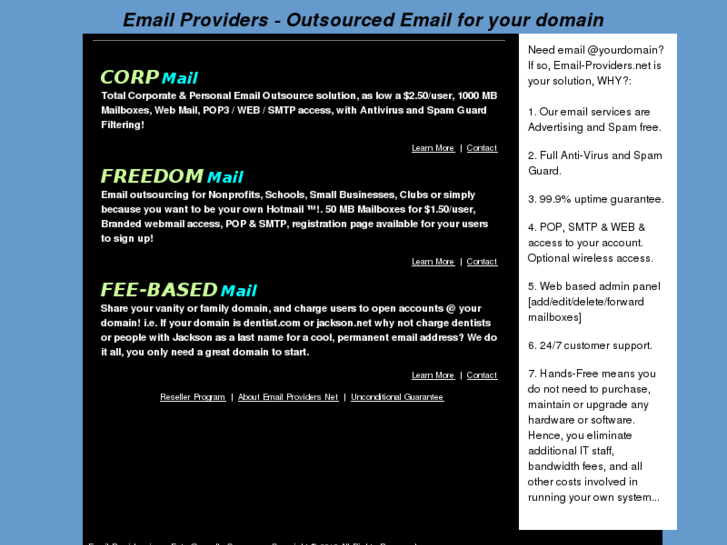 www.email-providers.net