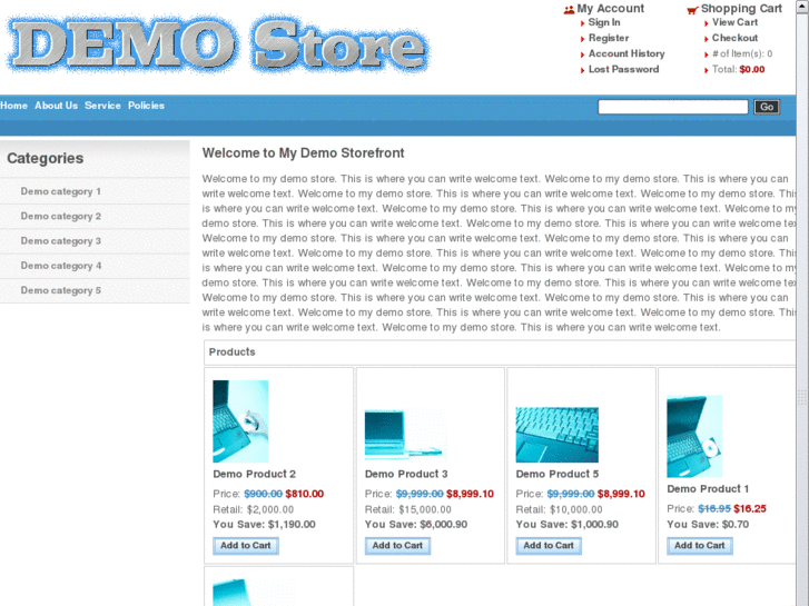 www.mydemostorefront.com