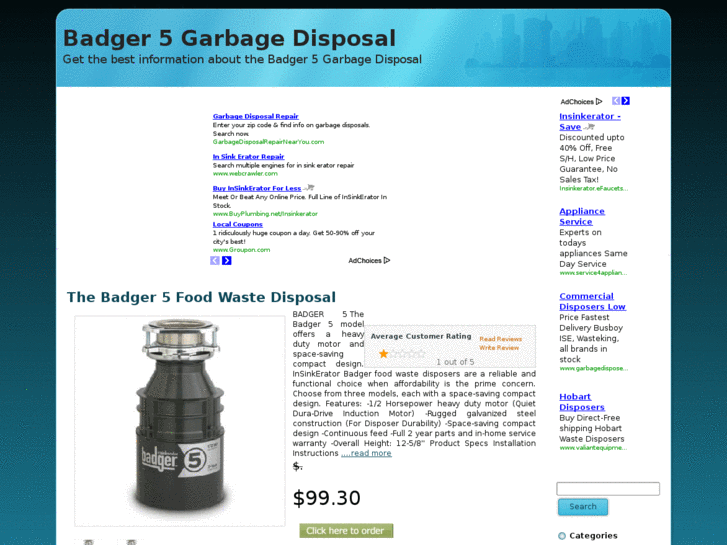 www.badger5garbagedisposal.com
