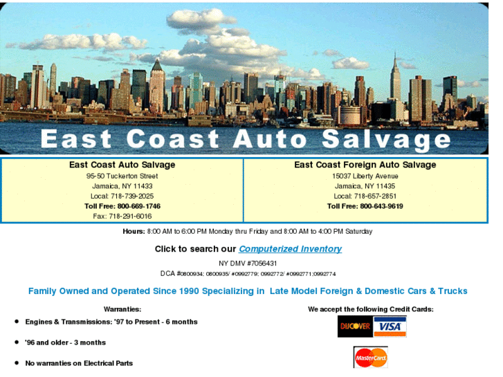 www.eastcoastautosalvage.com