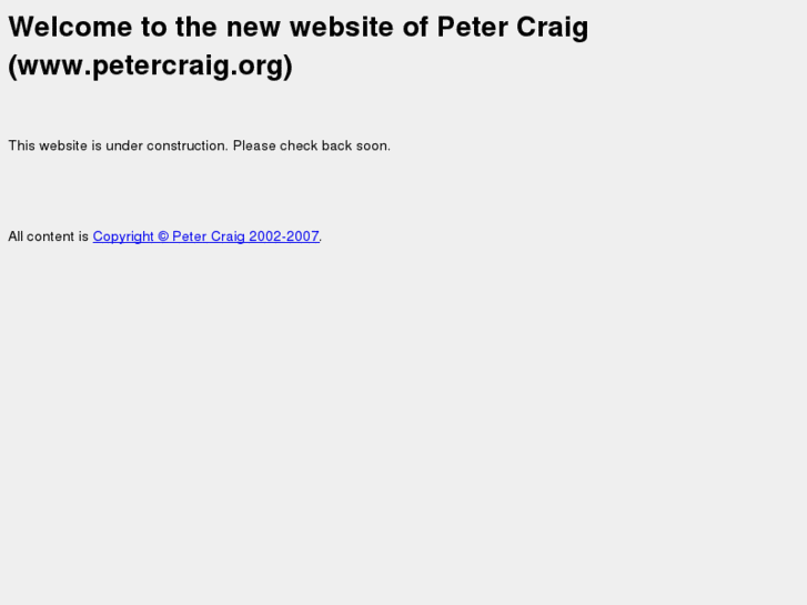 www.petercraig.org