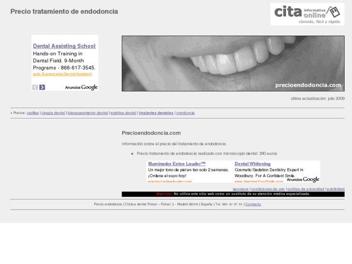 www.precioendodoncia.com