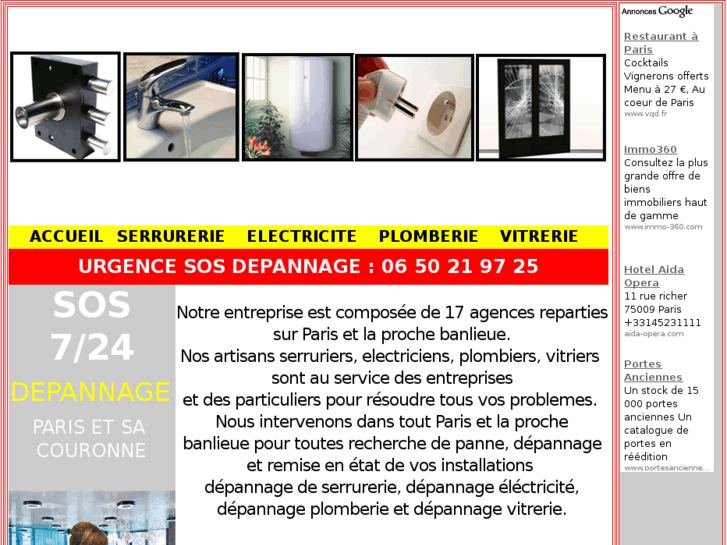 www.depannage-serrurier-electricien-paris.com