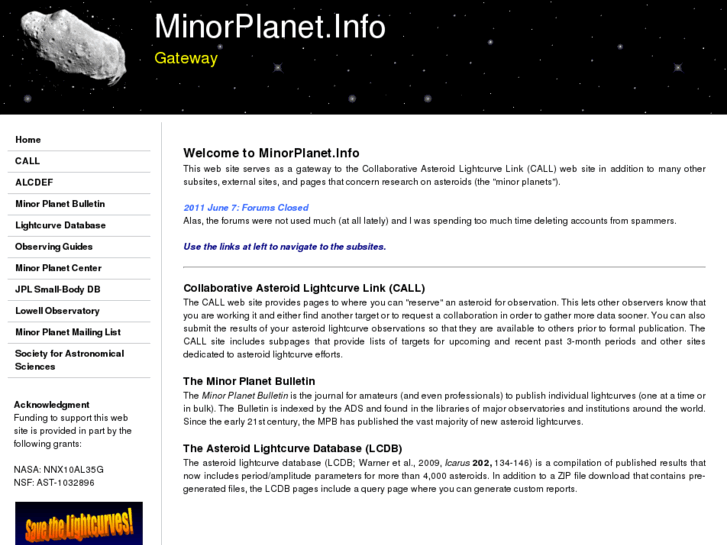 www.minorplanet.info