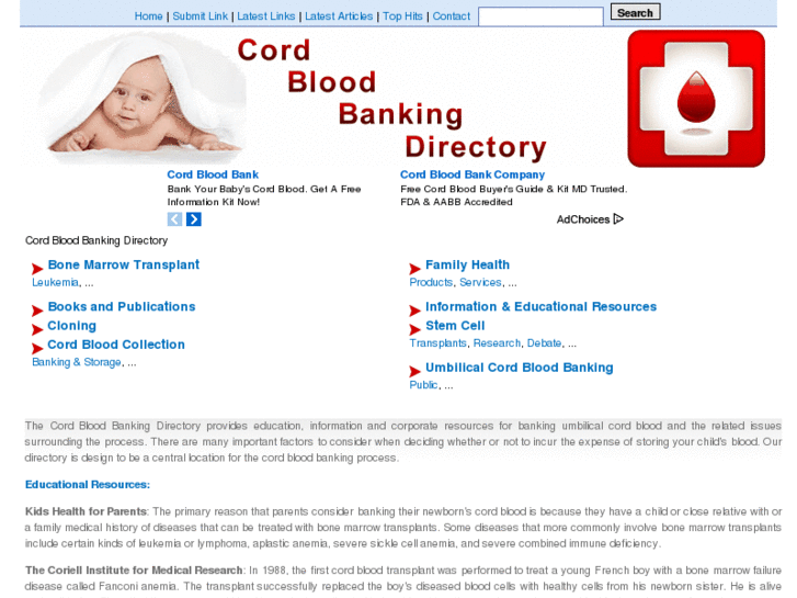 www.cordbloodbankingdirectory.com