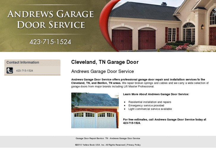 www.garagedoorrepairclevelandtn.com