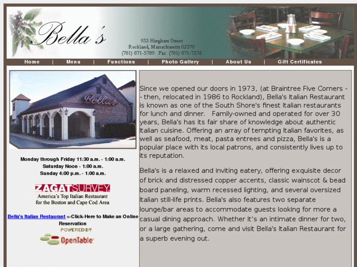 www.bellasrestaurant.com