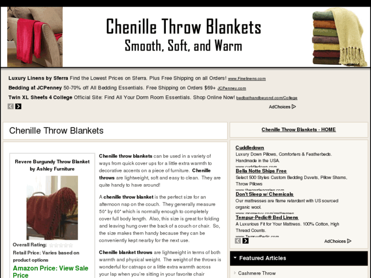 www.chenillethrowblankets.com