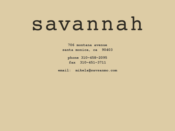 www.savannahsantamonica.com