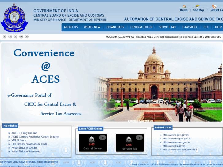 www.aces.gov.in