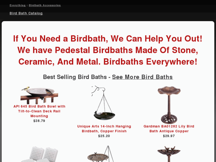 www.birdbathcatalog.com