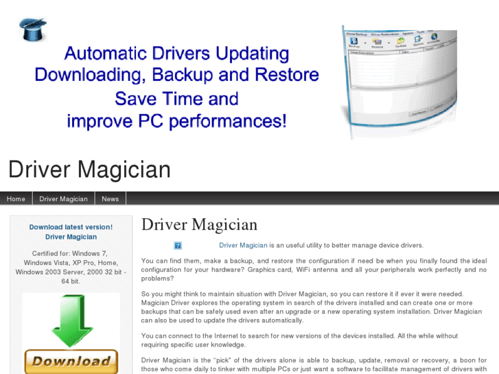 www.drivermagician.org