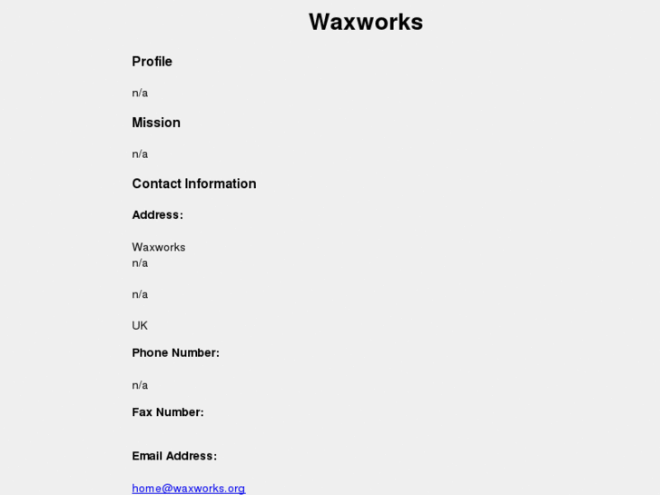 www.waxworks.org