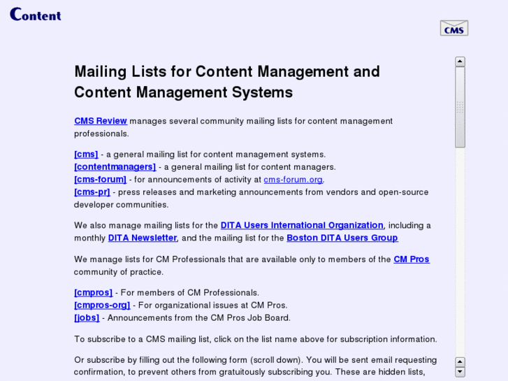 www.cms-lists.org