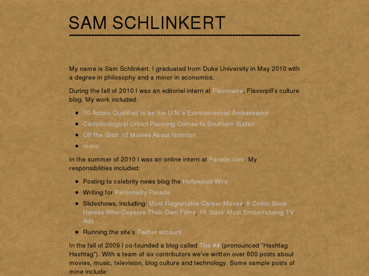 www.samschlinkert.com