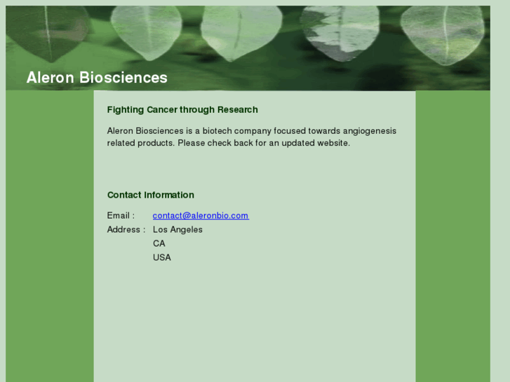 www.aleronbio.com