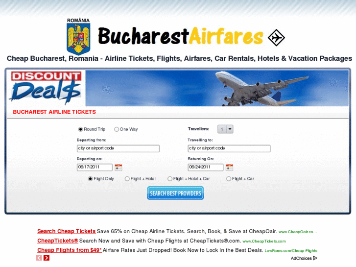 www.bucharestairfares.com