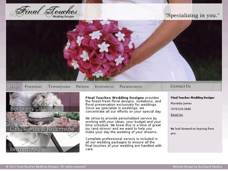 www.finaltouchesweddings.com