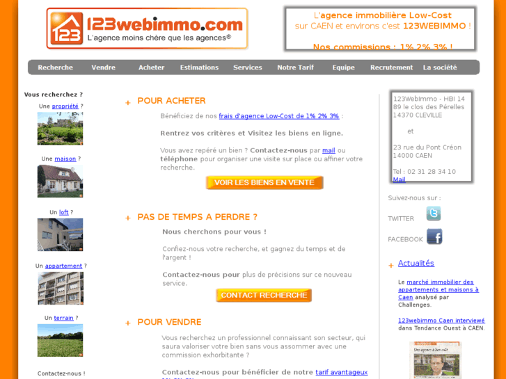 www.agence-immobiliere-low-cost-caen.fr