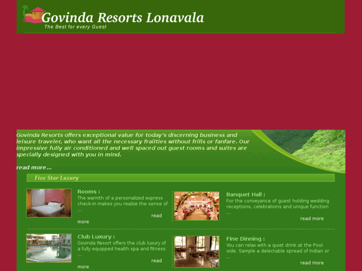 www.govindaresorts.com