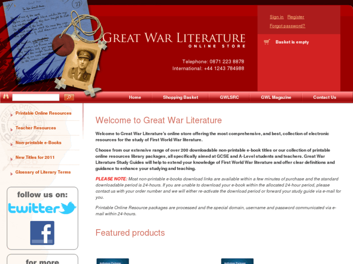 www.greatwarliterature.co.uk