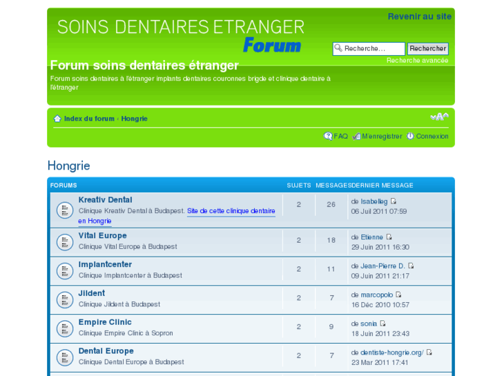 www.forum-dentiste-hongrie.com