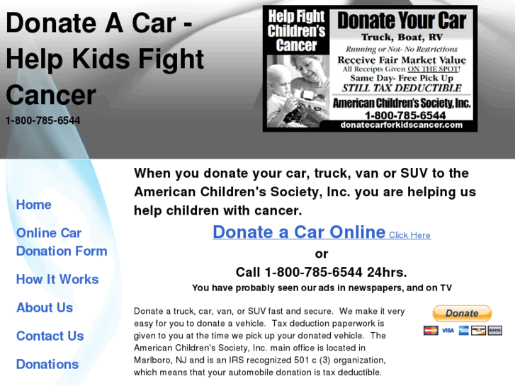 www.donatecarforkidscancer.com