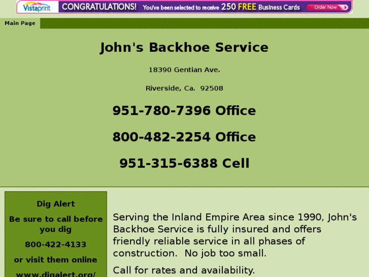 www.johnsbackhoeservice.com