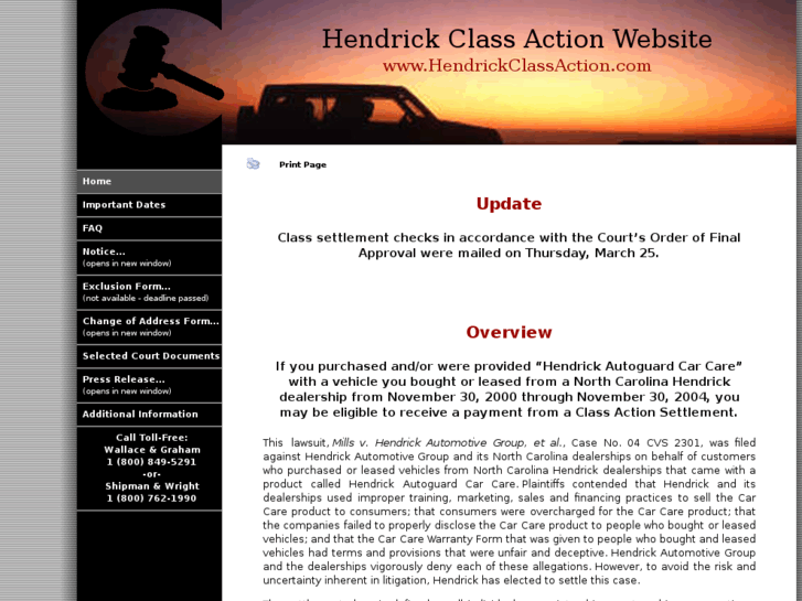 www.hendrickclassaction.com